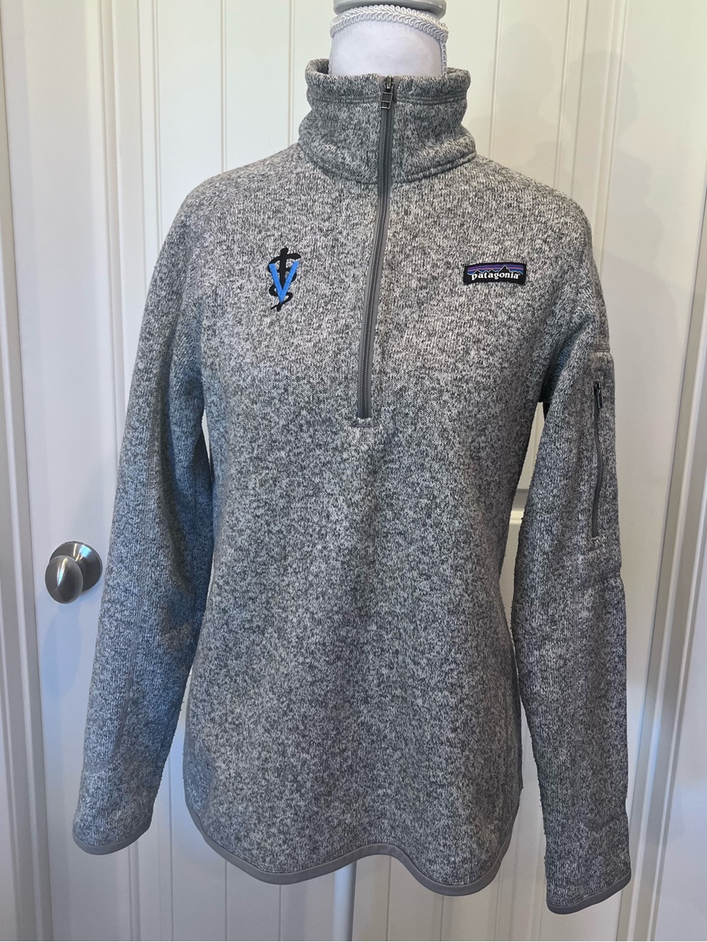 Patagonia Better Sweater Heather Gray Quarter-Zip Pullover Fleece Sz Medium